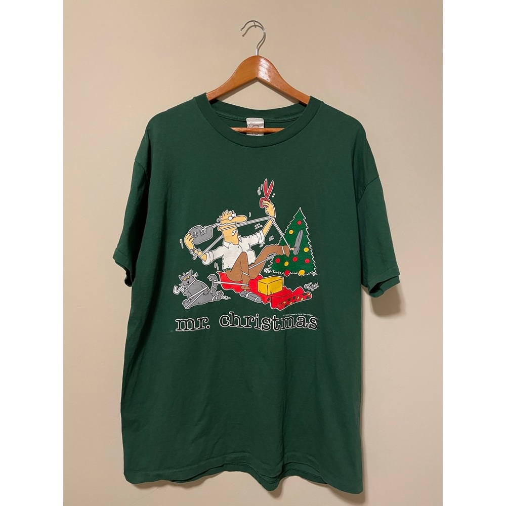 Vintage Jim Benton Mr. Christmas Graphic T-shirt L